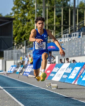 Deutsche Meisterschaften U20; Bochum-Wattenscheid, 11.07.2026 Moritz Eibner (LAC Erdgas Chemnitz); Deutsche Meisterschaften U20 im Lohrheide-Stadion in Bochum-Wattenscheid am 11.07.2026, (Nordrhein-Westfalen). *** German U20 Championships, Bochum-Wattenscheid, July 11, 2026; Moritz Eibner, LAC Erdgas Chemnitz; German U20 Championships at Lohrheide Stadium in Bochum-Wattenscheid on July 11, 2026, North Rhine-Westphalia Copyright: xBEAUTIFULxSPORTS KJPetersx