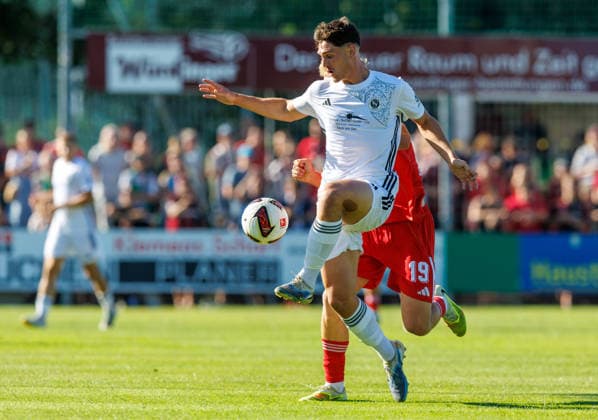 11.07.2026 - Fussball - Saison 2026 2027 - Testspiel Freundschaftsspiel Vorbereitungsspiel: SpVgg Ansbach 09 - 1. FC Nürnberg Nuernberg FCN ( Club ) - Sportfoto Zink DaMa - xdaxmax - Lucas Beetz (2, SpVgg Ansbach ) Piet Scobel (19, 1. FC Nürnberg FCN ) *** July 11, 2026 Soccer Season 2026–2027 Exhibition Match Friendly Match Preseason Match SpVgg Ansbach 09 vs. 1 FC Nürnberg (Nürnberg FCN) Club Sports Photo Zink DaMa xdaxmax Lucas Beetz 2, SpVgg Ansbach Piet Scobel 19, 1 FC Nürnberg FCN