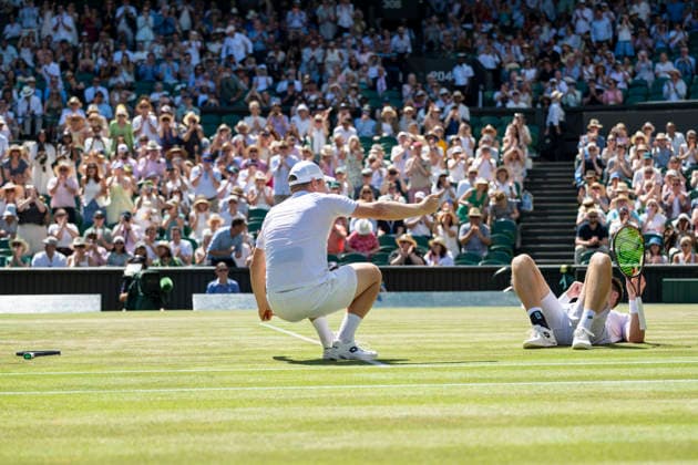 (260712) -- LONDON, July 12, 2026 -- Harri Heliovaara Henry Patten (R) celebrate winning the men s doubles final match between Harri Heliovaara (Finland) Henry Patten (Britain) and Marcelo Arevalo (El Salvador) Mate Pavic (Croatia) at the Wimbledon Tennis Championships in London, Britain, on July 11, 2026. (Photo by Xinhua) (SP)BRITAIN-LONDON-TENNIS-WIMBLEDON-MEN S DOUBLES StephenxChung 
