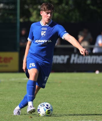 Fußball Testspiel FSV 08 Bietigheim-Bissingen vs. SG Sonnenhof Großaspach , Lukas Mann ( Bissi ) *** Soccer Friendly Match: FSV 08 Bietigheim-Bissingen vs. SG Sonnenhof Großaspach, Lukas Mann Bissi