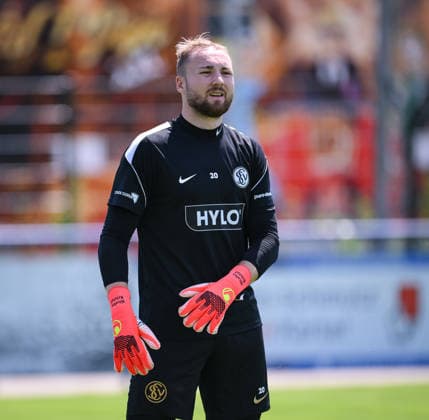 Fussball 1. Bundesliga 2026 2027 Testspiel 11.07.2026 SV Elversberg - FC Thun Torwart Nicolas Kristof (SV Elversberg) *** Soccer, Bundesliga 1, 2026–2027, Friendly Match, July 11, 2026, SV Elversberg vs. FC Thun, Goalkeeper Nicolas Kristof, SV Elversberg