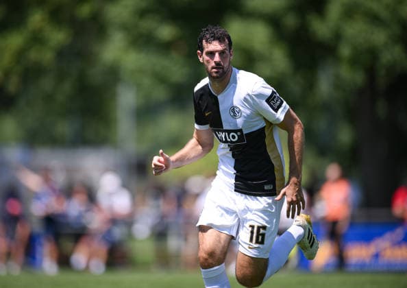 Fussball 1. Bundesliga 2026 2027 Testspiel 11.07.2026 SV Elversberg - FC Thun Luca Pfeiffer (SV Elversberg) *** Soccer, Bundesliga 1, 2026–2027, Friendly Match, July 11, 2026, SV Elversberg vs. FC Thun, Luca Pfeiffer, SV Elversberg