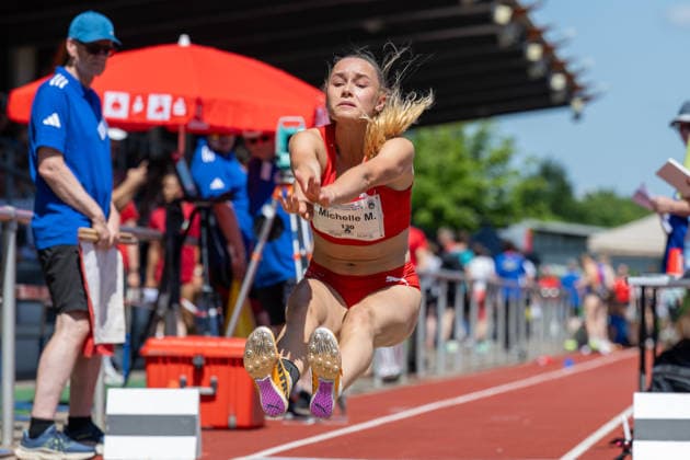 RECORD DATE NOT STATED Norddeutsche Leichtathletik Meisterschaften - Bremen, Deutschland 11.07.2026 BREMEN, DEUTSCHLAND - JULY 11: Michelle MANKE (Start Nr. 130, LG Nord Berlin) during the Norddeutsche Leichtathletik Meisterschaften at Bremen on July 11, 2026 in Bremen, Deutschland. *** North German Track and Field Championships, Bremen, Germany, July 11, 2026 BREMEN, GERMANY JULY 11 Michelle MANKE Start No. 130, LG Nord Berlin during the North German Track and Field Championships in Bremen on July 11, 2026 in Bremen, Germany Copyright: xBEAUTIFULxSPORTS PeterxWeberx