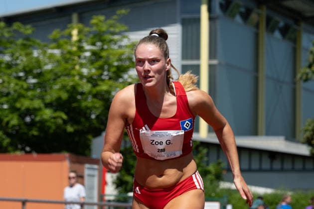 RECORD DATE NOT STATED Norddeutsche Leichtathletik Meisterschaften - Bremen, Deutschland 11.07.2026 BREMEN, DEUTSCHLAND - JULY 11: Zoe GERCKEN (Start Nr. 288, Hamburger SV) during the Norddeutsche Leichtathletik Meisterschaften at Bremen on July 11, 2026 in Bremen, Deutschland. *** North German Track and Field Championships, Bremen, Germany, July 11, 2026 BREMEN, GERMANY JULY 11 Zoe GERCKEN Start No. 288, Hamburger SV during the North German Track and Field Championships in Bremen on July 11, 2026 in Bremen, Germany Copyright: xBEAUTIFULxSPORTS PeterxWeberx