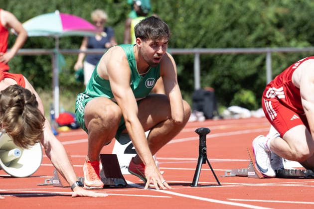 RECORD DATE NOT STATED Norddeutsche Leichtathletik Meisterschaften - Bremen, Deutschland 11.07.2026 BREMEN, DEUTSCHLAND - JULY 11: Phil GROLLA (Start Nr. 594, VfL Wolfsburg) during the Norddeutsche Leichtathletik Meisterschaften at Bremen on July 11, 2026 in Bremen, Deutschland. *** North German Track and Field Championships, Bremen, Germany, July 11, 2026 BREMEN, GERMANY JULY 11 Phil GROLLA Start No. 594, VfL Wolfsburg during the North German Track and Field Championships in Bremen on July 11, 2026 in Bremen, Germany Copyright: xBEAUTIFULxSPORTS PeterxWeberx