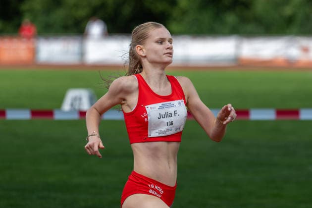 RECORD DATE NOT STATED Norddeutsche Leichtathletik Meisterschaften - Bremen, Deutschland 11.07.2026 BREMEN, DEUTSCHLAND - JULY 11: Julia FRÖHLICH (Start Nr. 136, LG Nord Berlin) during the Norddeutsche Leichtathletik Meisterschaften at Bremen on July 11, 2026 in Bremen, Deutschland. *** North German Track and Field Championships, Bremen, Germany, July 11, 2026 BREMEN, GERMANY JULY 11 Julia FRÖHLICH Start No. 136, LG Nord Berlin during the North German Track and Field Championships in Bremen on July 11, 2026 in Bremen, Germany Copyright: xBEAUTIFULxSPORTS PeterxWeberx