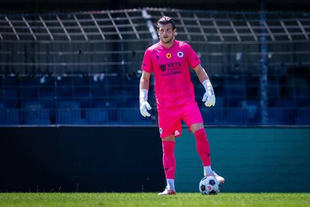 DORDRECHT , 11-07-2026 , M-Scores Stadium , season 2026 2027 , Dutch Preseason football , match between FC Dordrecht and Excelsior Rotterdam , picture shows Excelsior Rotterdam goalkeeper Stijn van Gassel Dordrecht - Excelsior (friendly)  x204992162x Copyright: