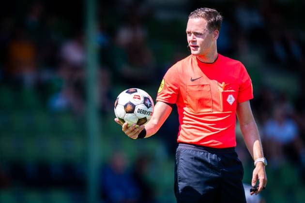 DORDRECHT , 11-07-2026 , M-Scores Stadium , season 2026 2027 , Dutch Preseason football , match between FC Dordrecht and Excelsior Rotterdam , picture shows Referee Rick Sturm Dordrecht - Excelsior (friendly)  x204992166x Copyright: