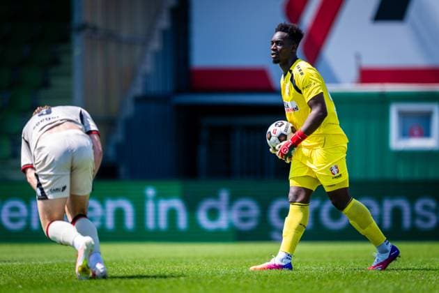 DORDRECHT , 11-07-2026 , M-Scores Stadium , season 2026 2027 , Dutch Preseason football , match between FC Dordrecht and Excelsior Rotterdam , picture shows FC Dordrecht goalkeeper Celton Biai Dordrecht - Excelsior (friendly)  x204992223x Copyright: