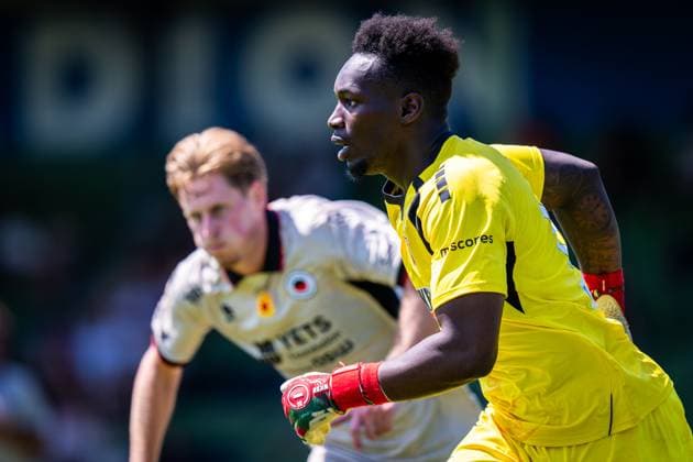 DORDRECHT , 11-07-2026 , M-Scores Stadium , season 2026 2027 , Dutch Preseason football , match between FC Dordrecht and Excelsior Rotterdam , picture shows FC Dordrecht goalkeeper Celton Biai Dordrecht - Excelsior (friendly)  x204992228x Copyright: