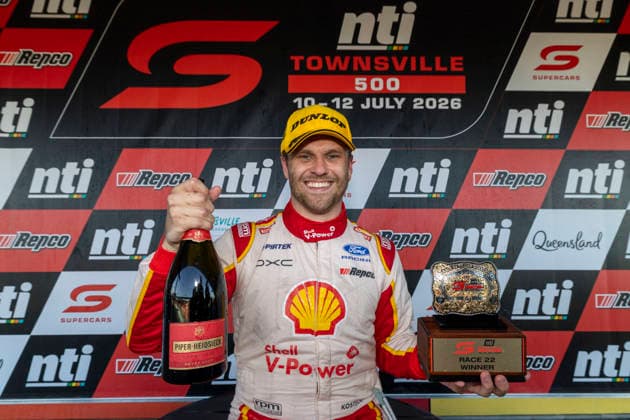 SUPERCARS TOWNSVILLE 500, A supplied image of Brodi Kostecki winner of the NTI Townsville 500 of the Repco Supercars Championship at Reid Park Street Circuit in Townsville, Sunday, July 12, 2026. ( NO ARCHIVING, EDITORIAL USE ONLY TOWNSVILLE QUEENSLAND AUSTRALIA  Copyright: xMARKxHORSBURGHx 20260712149605715555