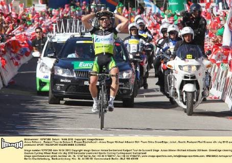 Cycling, Michael Albasini wins the 8th stage of the Tour de Swiss