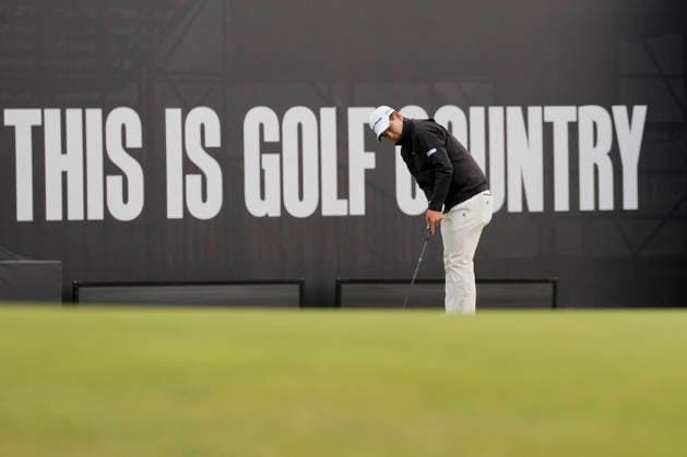 NORTH BERWICK, SCOTLAND - JULY 12: Keita Nakajima putts on the eighteenth green during the delayed Round 3 of the Genesis Scottish Open at the Renaissance Club, North Berwick on July 12, 2026 in North Berwick, Scotland Genesis Scottish Open Round 3