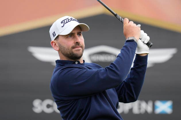 NORTH BERWICK, SCOTLAND - JULY 12: Nicolai Von Dellingshausen plays from the tenth tee during the delayed Round 3 of the Genesis Scottish Open at the Renaissance Club, North Berwick on July 12, 2026 in North Berwick, Scotland Genesis Scottish Open Round 3