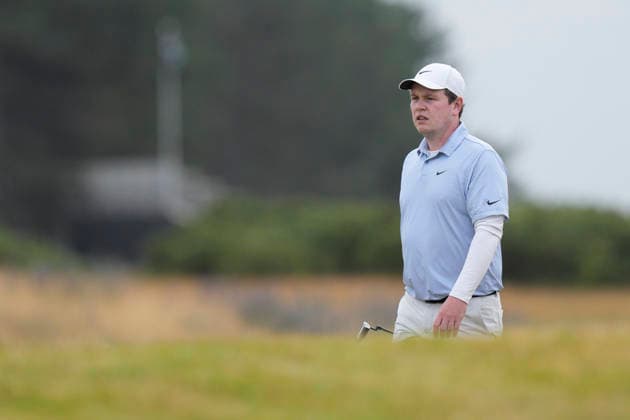 NORTH BERWICK, SCOTLAND - JULY 12: Robert MacIntyre walks to the 11th green during the delayed Round 3 of the Genesis Scottish Open at the Renaissance Club, North Berwick on July 12, 2026 in North Berwick, Scotland Genesis Scottish Open Round 3