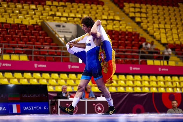 U20 European Championships 57kg FS - Magomed Saliakh Ozdamirov (RUS) *** U20 European Championships, 57 kg Freestyle: Magomed Saliakh Ozdamirov (RUS) Copyright: xJakexKirkmanx xUnitedxWorldxWresx Jake Kirkman United World Wres
