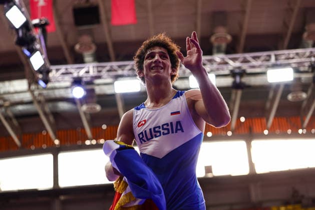 U20 European Championships 57kg FS - Magomed Saliakh Ozdamirov (RUS) *** U20 European Championships, 57 kg Freestyle: Magomed Saliakh Ozdamirov (RUS) Copyright: xJakexKirkmanx xUnitedxWorldxWresx Jake Kirkman United World Wres