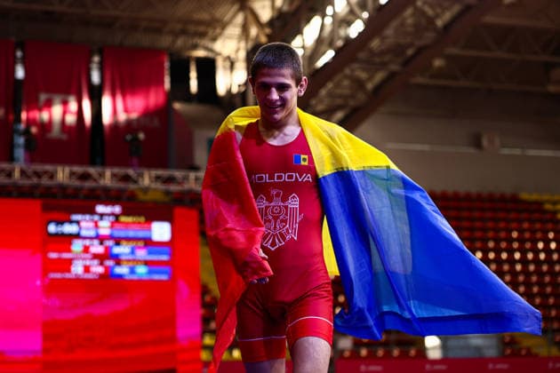 U20 European Championships 65kg FS - Maxim Dimov (MDA) *** U20 European Championships, 65 kg Freestyle: Maxim Dimov (MDA) Copyright: xJakexKirkmanx xUnitedxWorldxWresx Jake Kirkman United World Wres