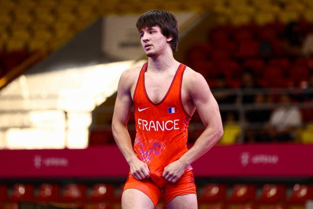 U20 European Championships 70kg FS - Bayssangour Bitmurzaev (FRA) *** U20 European Championships, 70 kg Freestyle, Bayssangour Bitmurzaev, FRA Copyright: xJakexKirkmanx xUnitedxWorldxWresx Jake Kirkman United World Wres