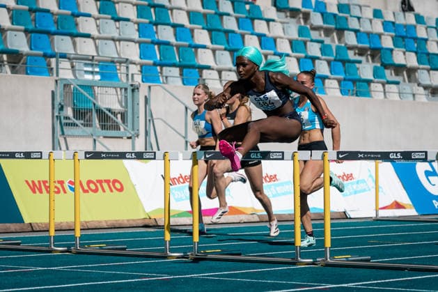 Ndasi Daryl (Munich Athletics, 384, 100m Huerden Frauen), GER, Leichtathletik, Athletics, Deutsche Meisterschaften U16 U20, Wattenscheid, 12.07.2026, GER, Leichtathletik, Athletics, Deutsche Meisterschaften U16 U20, Wattenscheid, 12.07.2026 Wattenscheid *** Ndasi Daryl Munich Athletics, 384, Women s 100m Hurdles, GER, Track and Field, Athletics, German U16 and U20 Championships, Wattenscheid, July 12, 2026, GER, Track and Field, Athletics, German U16 and U20 Championships, Wattenscheid, July 12, 2026, Wattenscheid Copyright: xStefanxMayerx EP_SMR