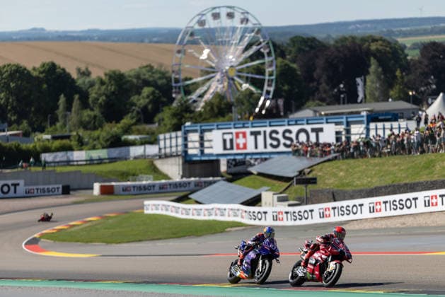 Foto IPP Enrico Schiavi Oberlungwitz 12-07-2026 MotoGP Gran Premio Motociclismo di Germania 2026 Warm-Up nella foto: Marc Marquez - Ducati Lenovo Team seguito da Toprak Razgatlioglu - Prima Pramac Yamaha MotoGP Oberlungwitz italy GERMANY ITALY  Copyright: xR4924_italyphotopressx