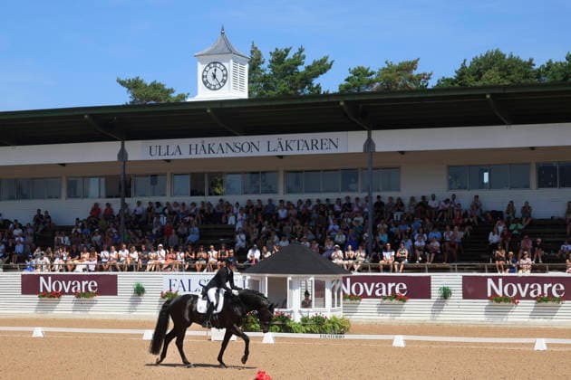 FALSTERBO, SWEDEN 20260712 Leonie Richter from Germany rides the horse Lord Europe during Sunday s FEI Grand Prix Freestyle at the Falsterbo horse show. FALSTERBO SWEDEN x10600x *** FALSTERBO, SWEDEN July 12, 2026 Leonie Richter from Germany rides the horse Lord Europe during Sunday s FEI Grand Prix Freestyle at the Falsterbo Horse Show FALSTERBO SWEDEN x10600x  Copyright: xAndreasxHillergren TTx FALSTERBO HORSE SHOW 2026