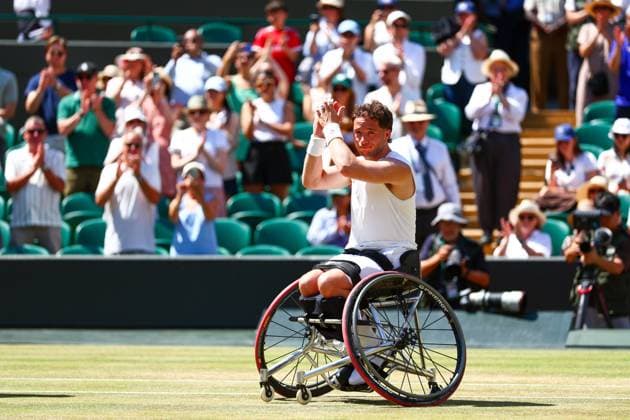 Alfie Hewett after defeat in the Gentlemen s Wheelchair Singles final Wimbledon Tennis Championships, Day 14, The All England Lawn Tennis and Croquet Club, London, UK - 12 Jul 2026London The All England Lawn Tennis and United Kingdom  Copyright: xJamesxMarsh Shutterstockx 16981035o