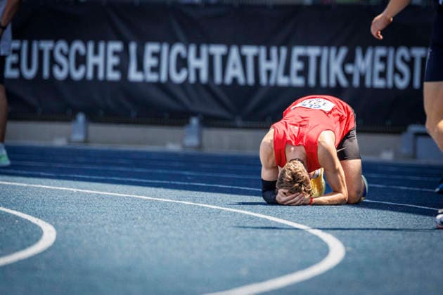85. Deutsche Meisterschaften U20; Bochum, 12.07.2026 Marc Leonard Hildebrand (Dresdner SC 1898) gewinnt über die 110m Hürden und hatte im Halbfinale einen neuen deutschen U20-Rekord aufgestellt; 85. Deutsche Meisterschaften U20 am 12.07.2026 im Lohrheidestadion, Bochum (Nordrhein-Westfalen) *** 85 German U20 Championships, Bochum, July 12, 2026: Marc Leonard Hildebrand of Dresdner SC 1898 won the 110-meter hurdles and set a new German U20 record in the semifinals at the 85th German U20 Championships on July 12, 2026, at the Lohrheidestadion, Bochum, North Rhine-Westphalia Copyright: xBEAUTIFULxSPORTS B.Hoffmannx