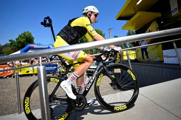 Tour de France 2026 Stage 9 USSEL, FRANCE - JULY 12 : Pogacar Tadej (SLO) of UAE Team Emirates - XRG during stage 9 of the 113rd edition of Tour de France an UCI World Tour 2.UWT cycling road race stage for Men Elite of 185 km with start in Malemort and finish in Ussel on July 12, 2026 in Ussel, France, 12 07 2026 Ussel France  Copyright: xTomasxSiskx