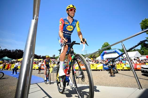 Tour de France 2026 Stage 9 USSEL, FRANCE - JULY 12 : rider of team Lidl - Trek during stage 9 of the 113rd edition of Tour de France an UCI World Tour 2.UWT cycling road race stage for Men Elite of 185 km with start in Malemort and finish in Ussel on July 12, 2026 in Ussel, France, 12 07 2026 Ussel France  Copyright: xTomasxSiskx