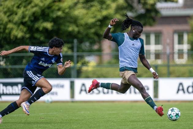 SWOLGEN , 12-07-2026 , Sportpark Kerkebos , pre season 2026 2027 , Dutch Keukenkampioen divisie , football , friendly match between Top Oss and - MSV Duisburg , picture shows TOP Oss player Franslyn Nsingi Top Oss - MSV Duisburg (friendly)  x204995086x Copyright: