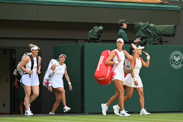 Tennis - Wimbledon 2026 - ITF - The Championships - 12 07 2026 - Tennis - Wimbledon 2026 - ITF - The Championships - 12 07 2026 - Kristina Mladenovic en finale du double dames - France London  Copyright: xChryslenexCaillaud Psnewzx