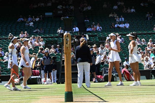 Tennis - Wimbledon 2026 - ITF - The Championships - 12 07 2026 - Tennis - Wimbledon 2026 - ITF - The Championships - 12 07 2026 - Kristina Mladenovic en finale du double dames - France London  Copyright: xChryslenexCaillaud Psnewzx