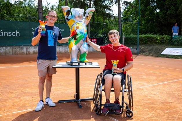 Sieger Herren Einzel: Anderson Parker AUS und Sieger Herren Quads: Benjamin Wenzel AUS, Finaltag - 36. GERMAN OPEN 2026 - Beate Loddenkemper Trophy, Berlin, BTTC Grün-Weiß, 12.07.2026, *** Men s Singles Champion Anderson Parker (AUS) and Men s Quads Champion Benjamin Wenzel (AUS), Final Day 36 of the 2026 German Open Beate Loddenkemper Trophy, Berlin, BTTC Grün Weiß, July 12, 2026, Copyright: xClaudioxGärtnerx