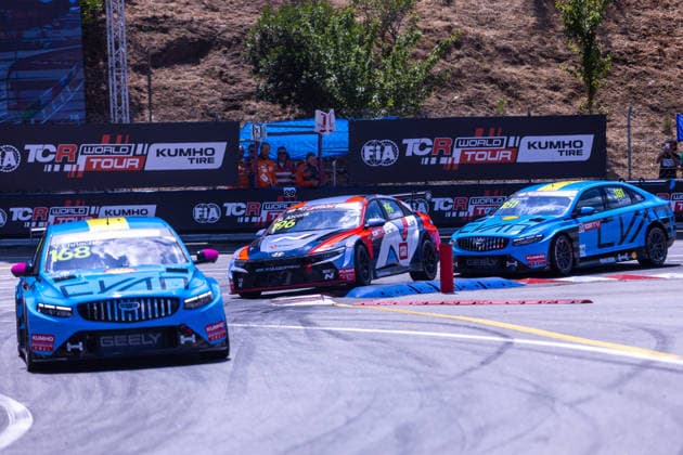 July 12, 2026, Vila Real, Vila Real, Portugal: VILA REAL, PORTUGAL - July 12: Mikel Azcona of Spain and BRC Hyundai N Squadra Corse seen on action in his Hyundai Elantra N EV TCR during FIA TCR World Tour at Circuito Internacional de Vila Real Race 1 on July 12, 2026 in Vila Real, Portugal Vila Real Portugal - ZUMAl192 20260712_zsp_l192_044 Copyright: xMiguelxLemosx