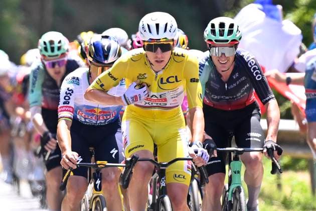 Tour de France 2026 Stage 9 USSEL, FRANCE - JULY 12 : Pogacar Tadej (SLO) of UAE Team Emirates - XRG during stage 9 of the 113rd edition of Tour de France an UCI World Tour 2.UWT cycling road race stage for Men Elite of 185 km with start in Malemort and finish in Ussel on July 12, 2026 in Ussel, France, 12 07 2026 ( Motordriver Kurt Vandenborre - Ussel France  Copyright: xTomasxSiskx