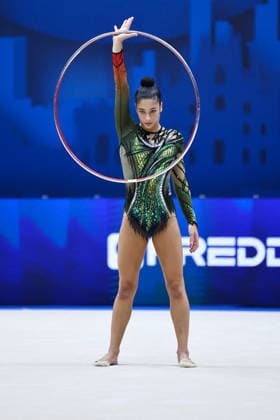 OTHER - Gymnastics - Rhythmic gymnastics, Rhythmische Sportgymnastik, RSG - 2026 FIG World Cup Photo by IPA ABACAPRESS.COM86628119 - Raffaeli Sofia (ITA) took first place in the Hop Final at the FIG Rhythmic Gymnastics World Cup, held at the Unipol Forum, Milan (Italy) on July 12, 2026, during the Rhythmic Gymnastics – FIG World Cup 2026, Gymnastics in Assago (MI), Italy, July 12, 2026 Assago (MI) Italy  Copyright: xIPAxSport ABACAx