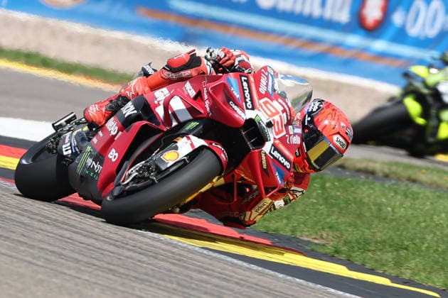 Hohenstein-Ernstthal, 12.07.26: Motorrad Grand Prix Deutschland 2026, Sachsenring. Marc Marquez (ESP) vom Ducati Lenovo Team faehrt auf der Strecke und gewinnt das Rennen. Motorrad Grand Prix Germany 2025 *** Hohenstein Ernstthal, July 12, 2026: 2026 German Motorcycle Grand Prix, Sachsenring. Marc Marquez (ESP) of the Ducati Lenovo Team races on the track and wins the 2025 German Motorcycle Grand Prix.