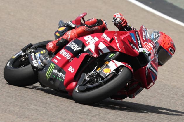 Hohenstein-Ernstthal, 12.07.26: Motorrad Grand Prix Deutschland 2026, Sachsenring. Marc Marquez (ESP) vom Ducati Lenovo Team faehrt auf der Strecke und gewinnt das Rennen. Motorrad Grand Prix Germany 2025 *** Hohenstein Ernstthal, July 12, 2026: 2026 German Motorcycle Grand Prix, Sachsenring. Marc Marquez (ESP) of the Ducati Lenovo Team races on the track and wins the 2025 German Motorcycle Grand Prix.