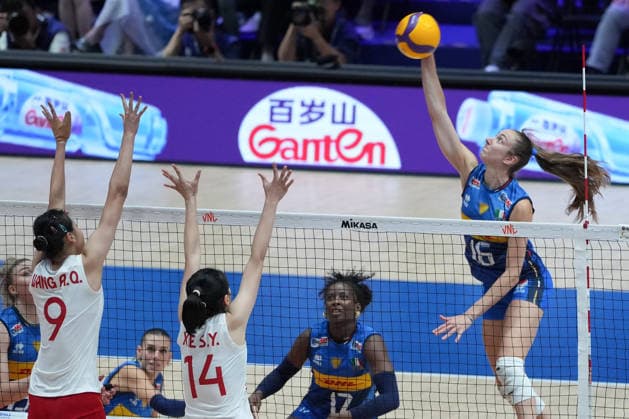 RECORD DATE NOT STATED Volleyball Nations League Hong Kong 2026 - Day 5 Stella Nervini (No.16) from team Italy during the match between Italy and China at Volleyball Nations League Hong Kong 2026 on July 12, 2026 in Hong Kong. (Photo by Ellan Mad Nexpher Images) Hong Kong