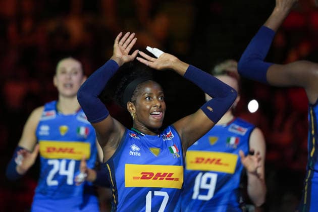 RECORD DATE NOT STATED Volleyball Nations League Hong Kong 2026 - Day 5 Myriam Fatime Sylla (No.17) from team Italy during the match between Italy and China at Volleyball Nations League Hong Kong 2026 on July 12, 2026 in Hong Kong. (Photo by Ellan Mad Nexpher Images) Hong Kong