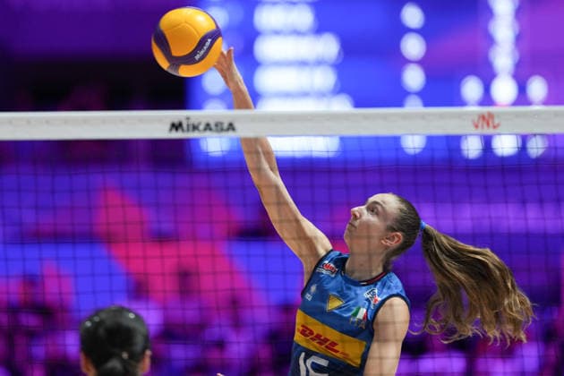 RECORD DATE NOT STATED Volleyball Nations League Hong Kong 2026 - Day 5 Stella Nervini (No.16) from team Italy during the match between Italy and China at Volleyball Nations League Hong Kong 2026 on July 12, 2026 in Hong Kong. (Photo by Ellan Mad Nexpher Images) Hong Kong
