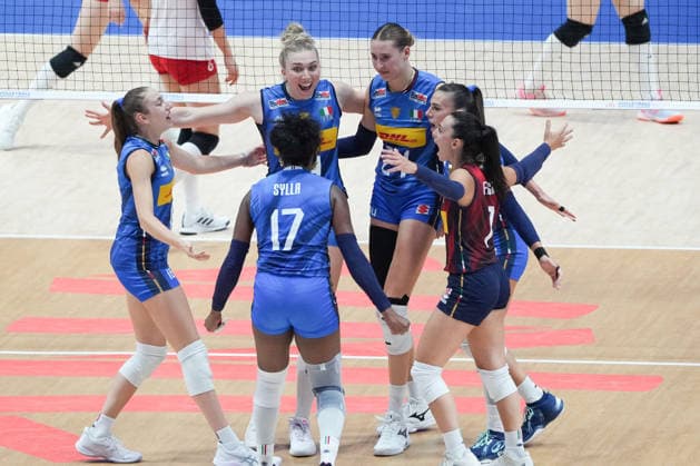 RECORD DATE NOT STATED Volleyball Nations League Hong Kong 2026 - Day 5 Team Italy during the match between Italy and China at Volleyball Nations League Hong Kong 2026 on July 12, 2026 in Hong Kong. (Photo by Ellan Mad Nexpher Images) Hong Kong