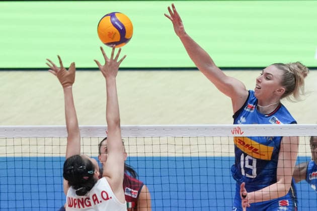 RECORD DATE NOT STATED Volleyball Nations League Hong Kong 2026 - Day 5 Sarah Luisa Fahr (No.19) from team Italy during the match between Italy and China at Volleyball Nations League Hong Kong 2026 on July 12, 2026 in Hong Kong. (Photo by Ellan Mad Nexpher Images) Hong Kong