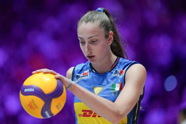 RECORD DATE NOT STATED Volleyball Nations League Hong Kong 2026 - Day 5 Stella Nervini (No.16) from team Italy during the match between Italy and China at Volleyball Nations League Hong Kong 2026 on July 12, 2026 in Hong Kong. (Photo by Ellan Mad Nexpher Images) Hong Kong