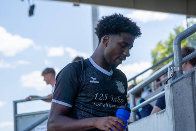 12.07.2026, xhfmx, Fussball Testspiel, FSV Frankfurt - RW Walldorf Uche Obiogumu (FSV Frankfurt) (DFL DFB REGULATIONS PROHIBIT ANY USE OF PHOTOGRAPHS as IMAGE SEQUENCES and or QUASI-VIDEO) *** July 12, 2026, xhfmx, Soccer Friendly Match, FSV Frankfurt vs. RW Walldorf, Uche Obiogumu, FSV Frankfurt, DFL, DFB. REGULATIONS PROHIBIT ANY USE OF PHOTOGRAPHS AS IMAGE SEQUENCES AND OR QUASI-VIDEO