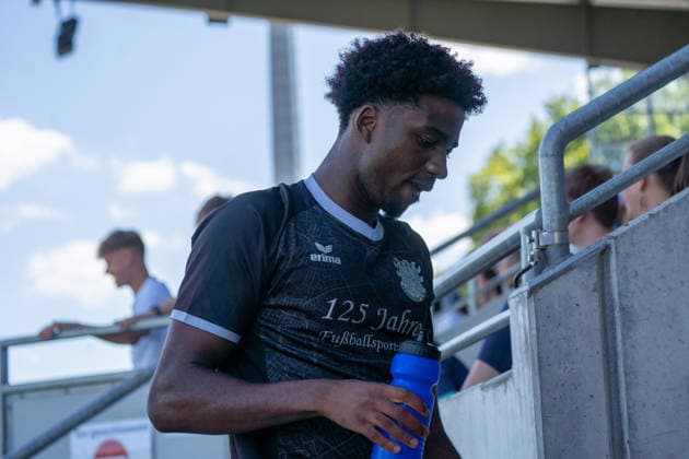 12.07.2026, xhfmx, Fussball Testspiel, FSV Frankfurt - RW Walldorf Uche Obiogumu (FSV Frankfurt) (DFL DFB REGULATIONS PROHIBIT ANY USE OF PHOTOGRAPHS as IMAGE SEQUENCES and or QUASI-VIDEO) *** July 12, 2026, xhfmx, Soccer Friendly Match, FSV Frankfurt vs. RW Walldorf, Uche Obiogumu, FSV Frankfurt, DFL, DFB. REGULATIONS PROHIBIT ANY USE OF PHOTOGRAPHS AS IMAGE SEQUENCES AND OR QUASI-VIDEO