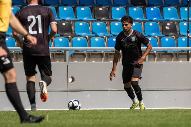 12.07.2026, xhfmx, Fussball Testspiel, FSV Frankfurt - RW Walldorf Mohamed Akhouaji (29,FSV Frankfurt) (DFL DFB REGULATIONS PROHIBIT ANY USE OF PHOTOGRAPHS as IMAGE SEQUENCES and or QUASI-VIDEO) *** July 12, 2026, xhfmx, Soccer Friendly Match, FSV Frankfurt vs. RW Walldorf, Mohamed Akhouaji 29, FSV Frankfurt. DFL and DFB regulations prohibit any use of photographs as image sequences and or quasi-video.