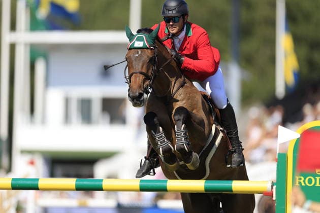 Luis Alejandro Plascencia O. from Mexico on the horse Huberth B during international show jumping Grand Prix at the Falsterbo horse show in Falsterbo, Sweden July 12, 2026. FALSTERBO SWEDEN x10600x *** Luis Alejandro Plascencia O from Mexico riding Huberth B during the international show jumping Grand Prix at the Falsterbo Horse Show in Falsterbo, Sweden, on July 12, 2026 FALSTERBO SWEDEN x10600x  Copyright: xAndreasxHillergren TTx FALSTERBO HORSE SHOW 2026