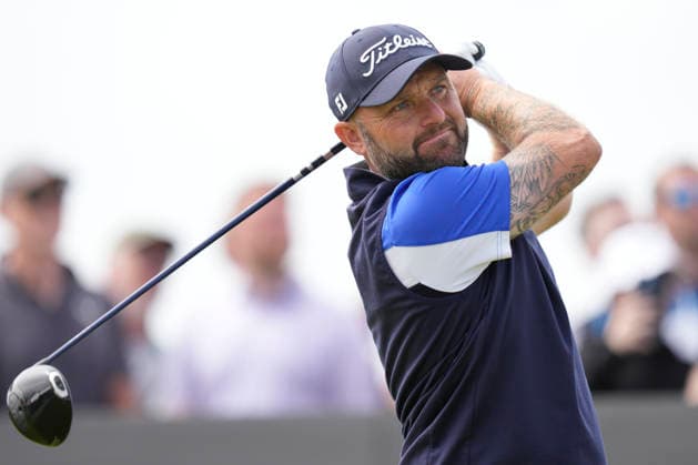 NORTH BERWICK, SCOTLAND - JULY 12: Andy Sullivan plays from the second tee during Round 4 of the Genesis Scottish Open at the Renaissance Club, North Berwick on July 12, 2026 in North Berwick, Scotland Genesis Scottish Open Round 4